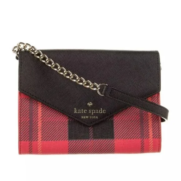 LADIES Kate Spade New York Fairmount Square Monday Cross-Body Bag Red/Black - Picture 1 of 10